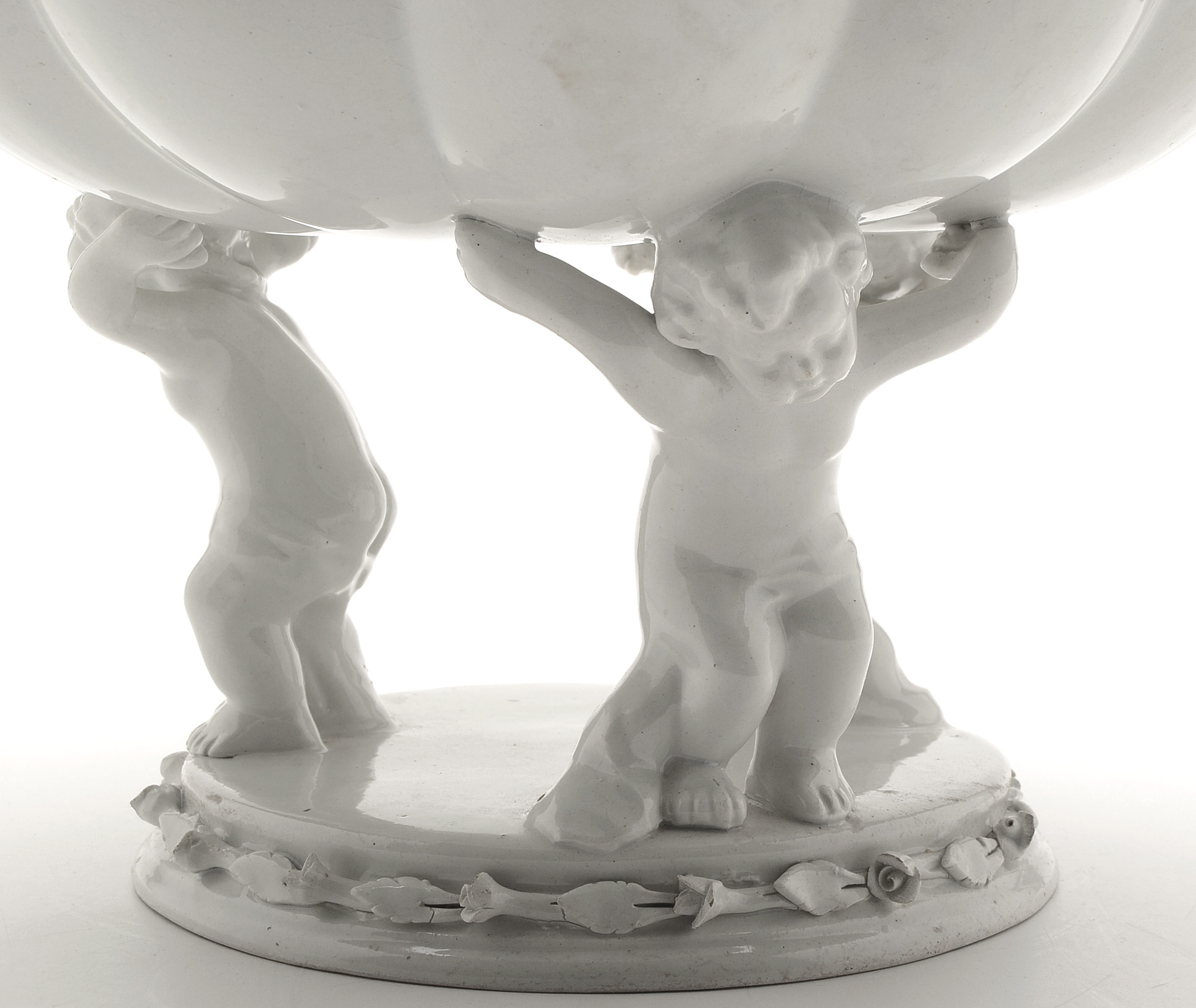 White Ceramic Cherub Bowl