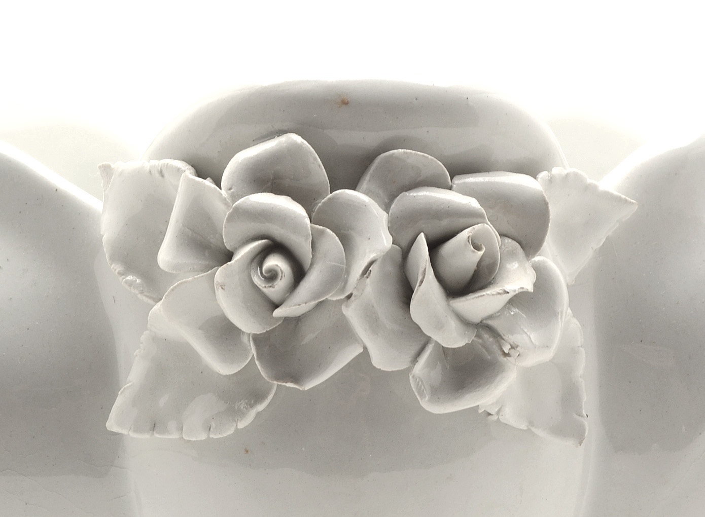White Ceramic Cherub Bowl