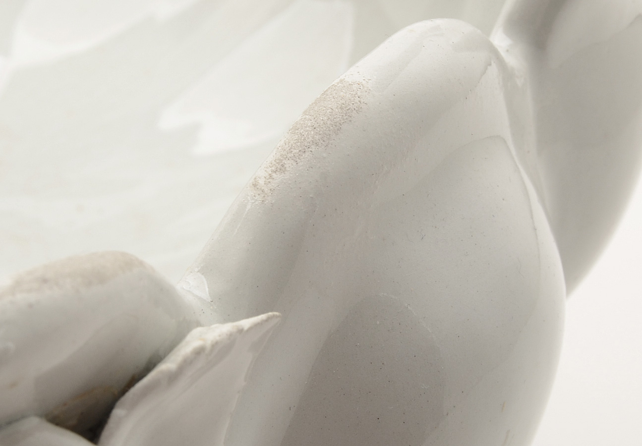 White Ceramic Cherub Bowl