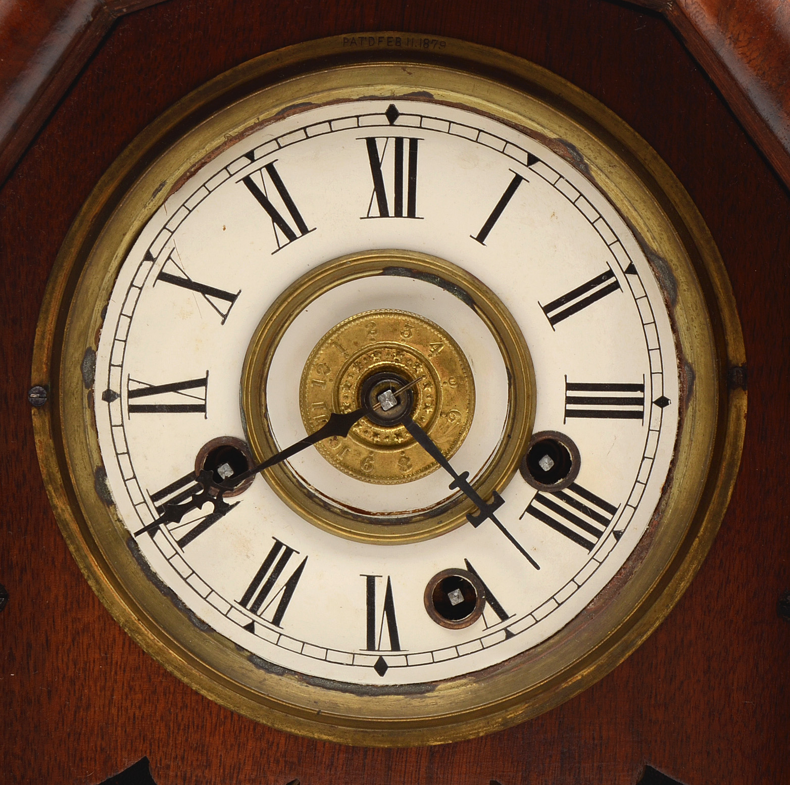 Antique New Haven 8 Day Mantel Alarm Clock