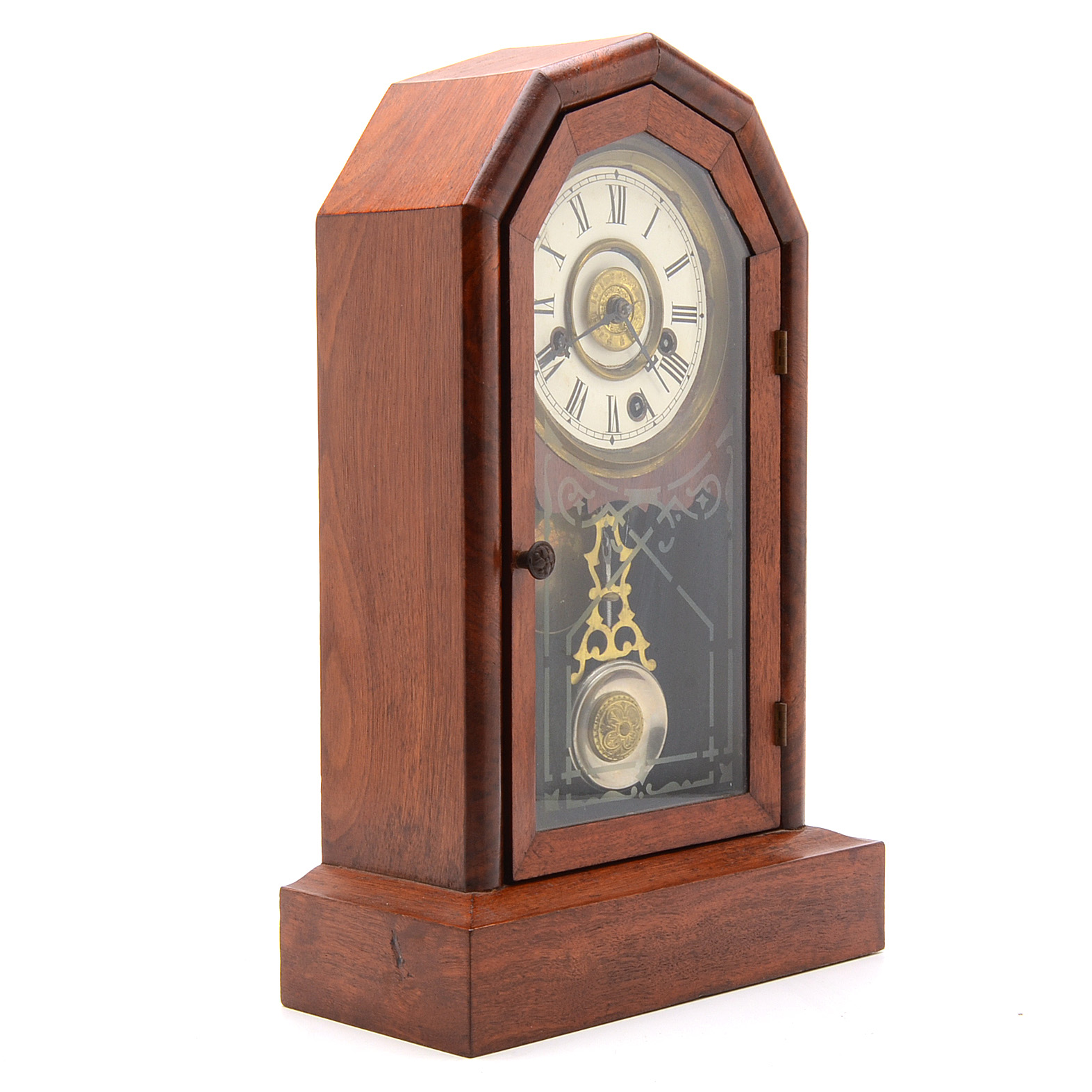 Antique New Haven 8 Day Mantel Alarm Clock