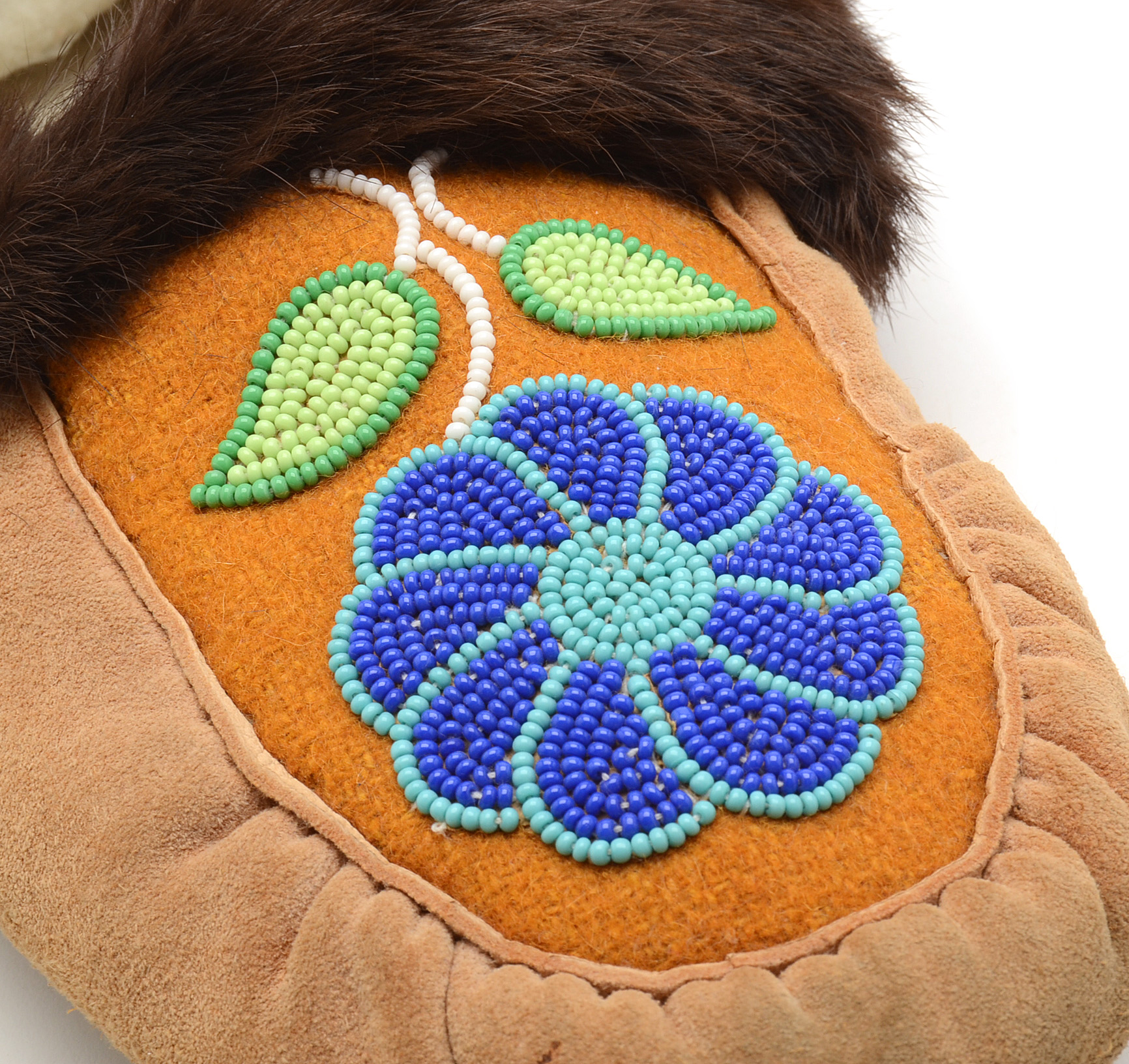 Hand Crafted Beaded Buckskin Moccasins