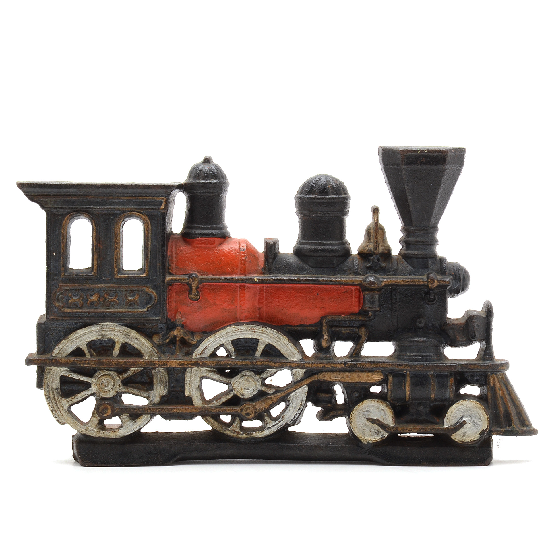 Painted Cast Iron Train Doorstop