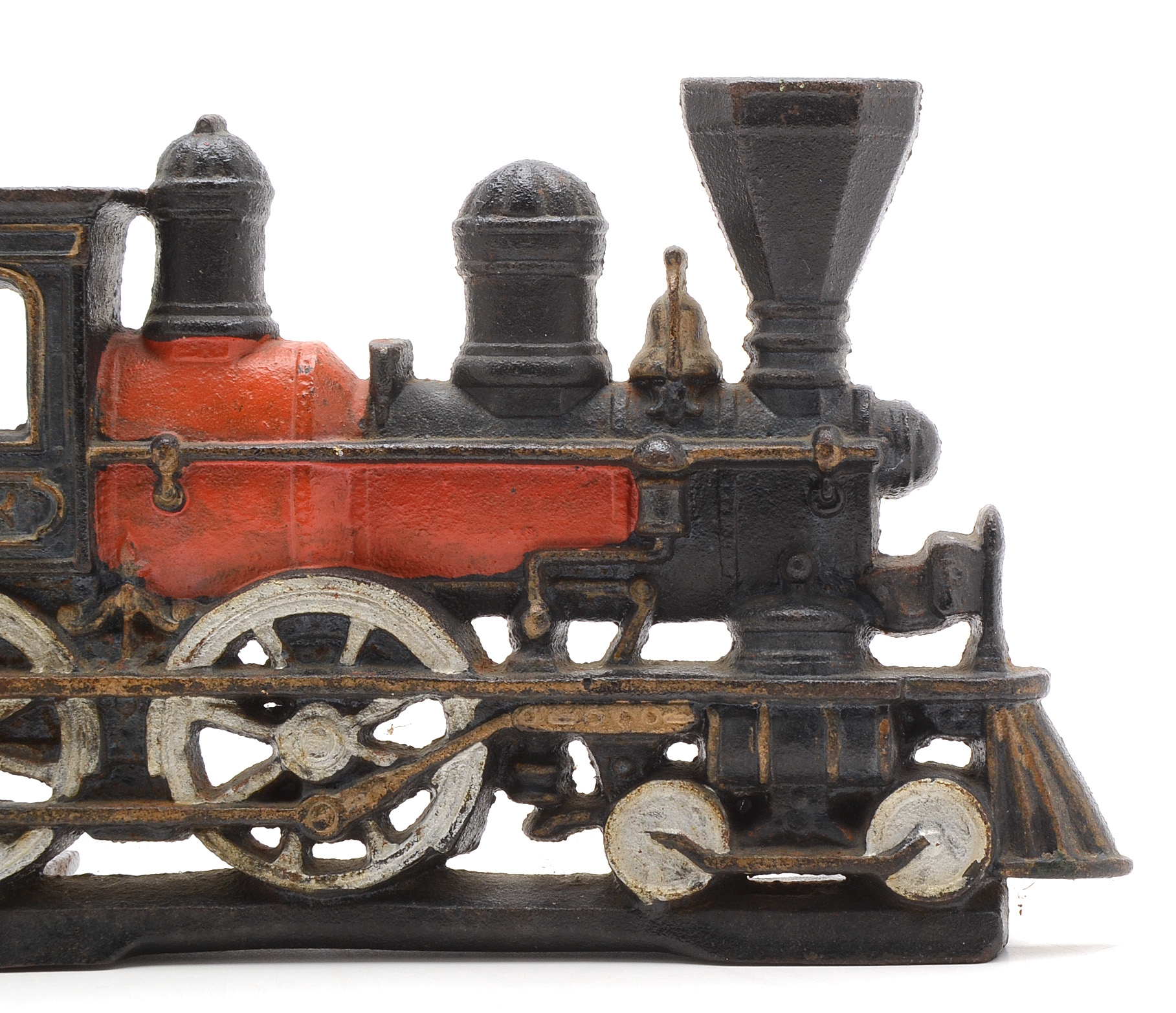 Painted Cast Iron Train Doorstop