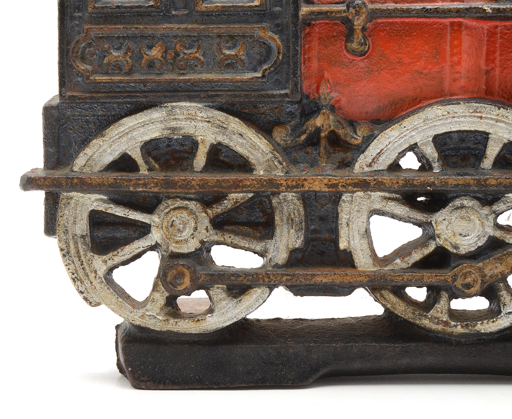 Painted Cast Iron Train Doorstop