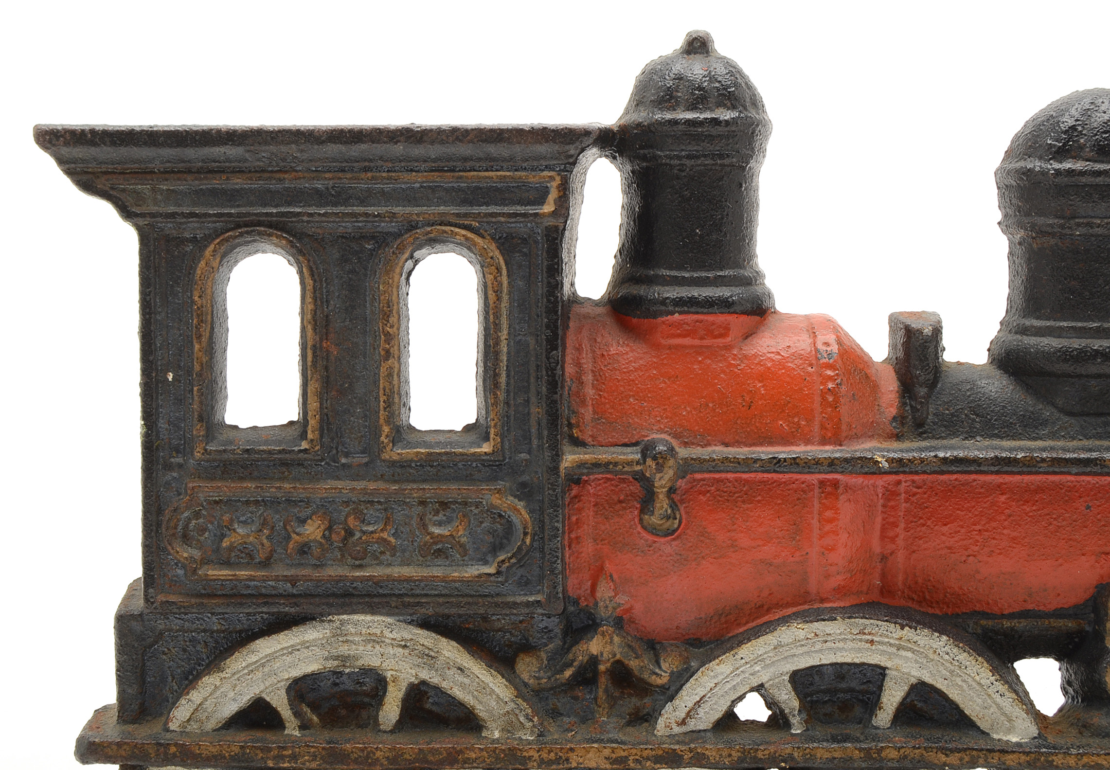 Painted Cast Iron Train Doorstop