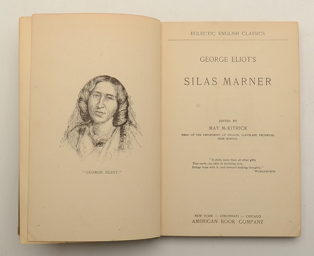 Antique Hardcover Books Including "Silas Marner" by George Eliot