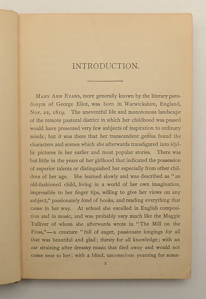 Antique Hardcover Books Including "Silas Marner" by George Eliot