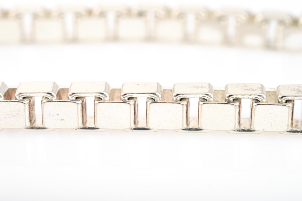 Sterling Silver Box Link Chain Bracelet