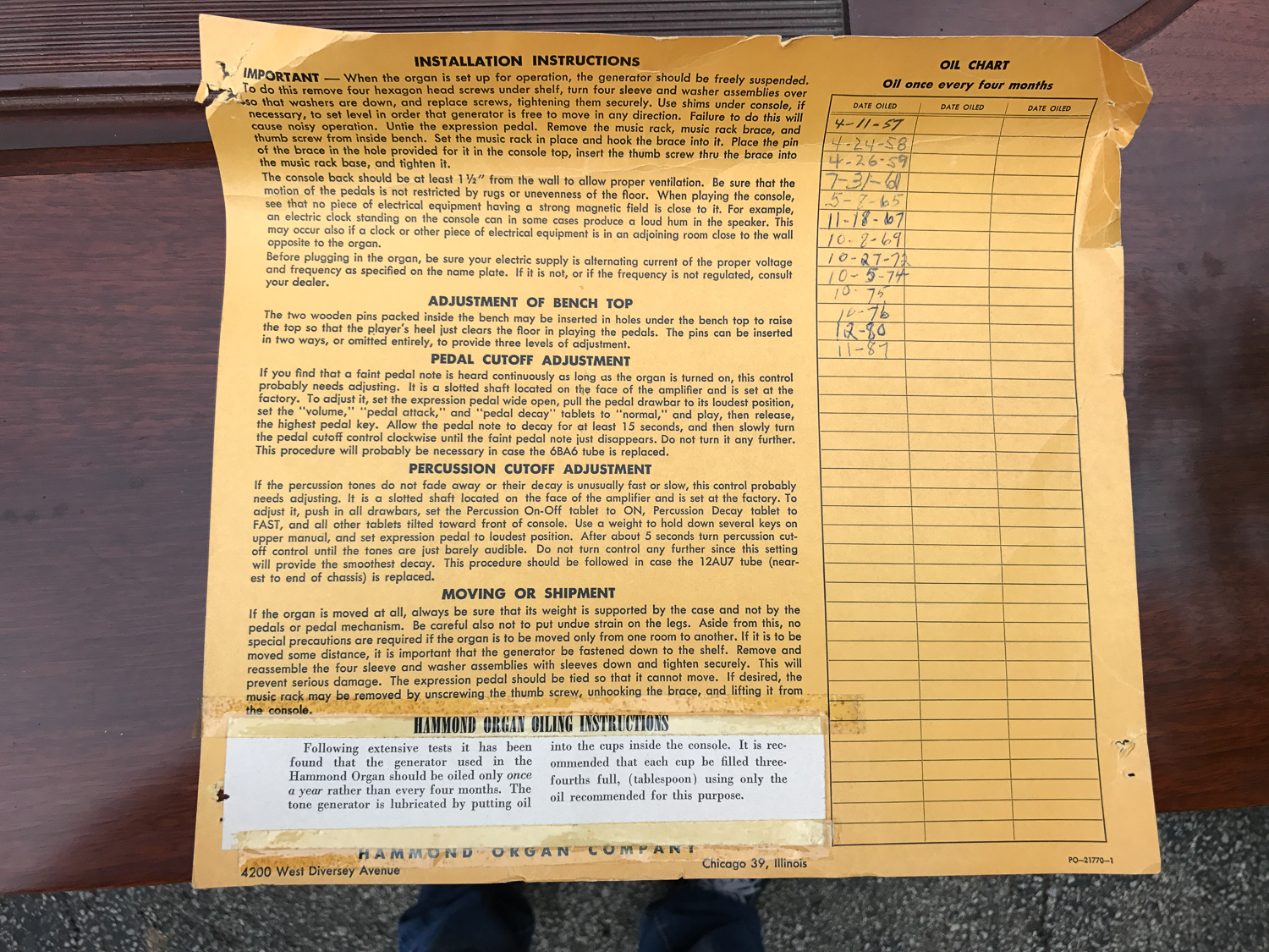 1950s Hammond M3 Electric Spinet Organ