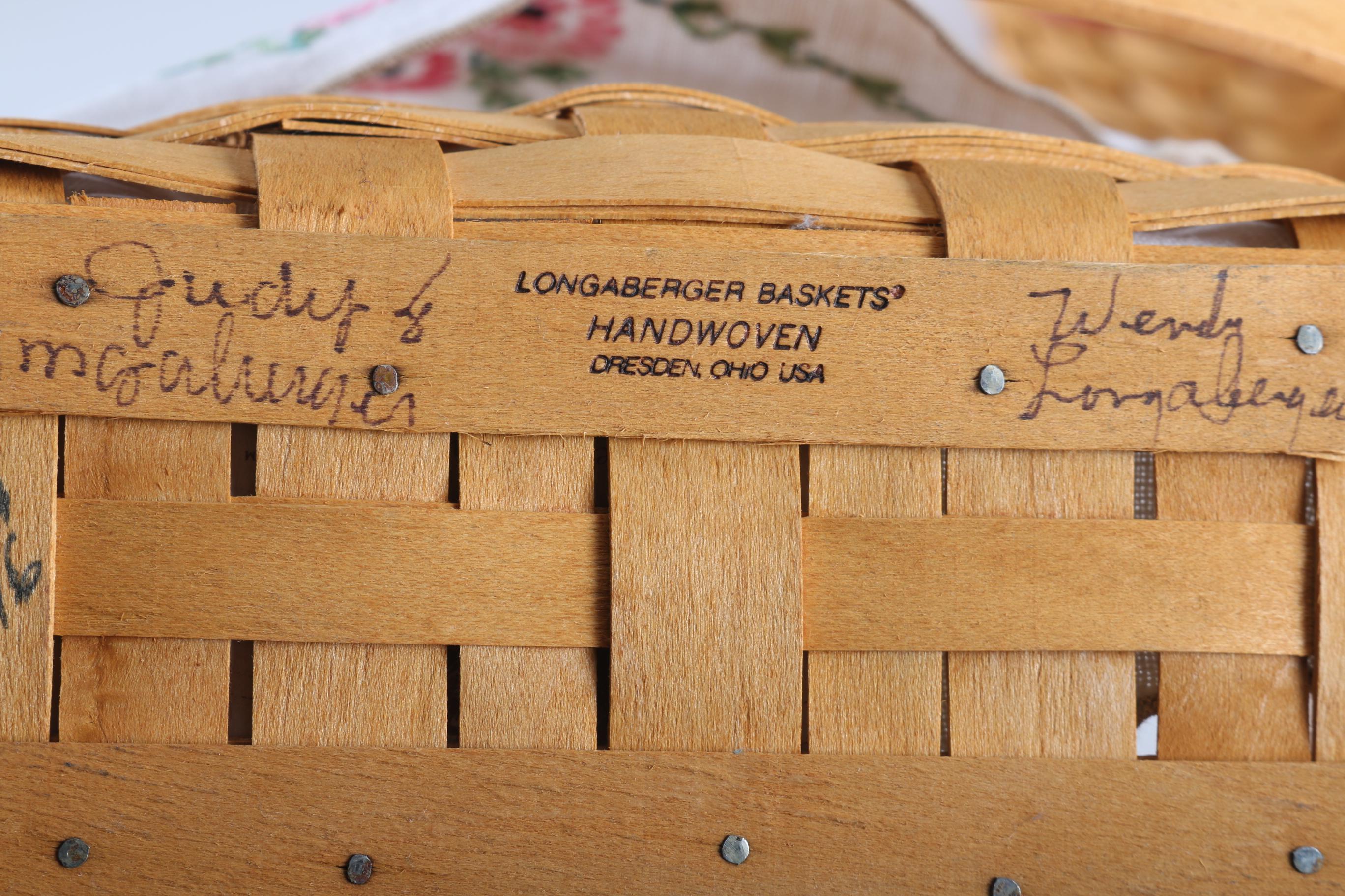 Longaberger Baskets Including Signed Wendy Longaberger