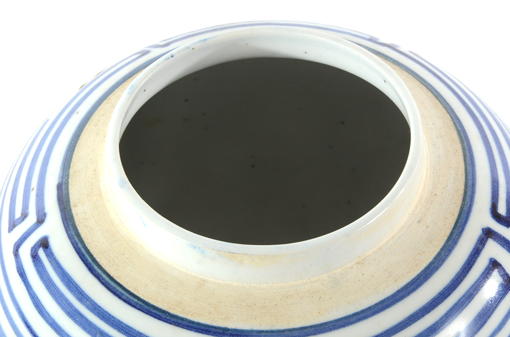 Chinese Hand-Painted Double Happiness Covered Jar