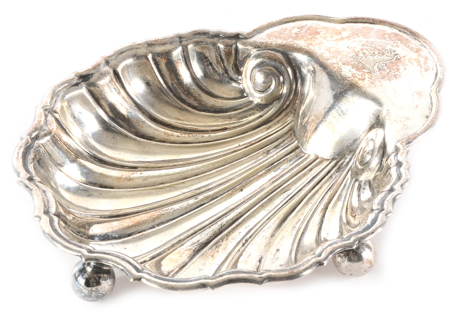 Two Early 20th Century Silver Plate Shell Trays