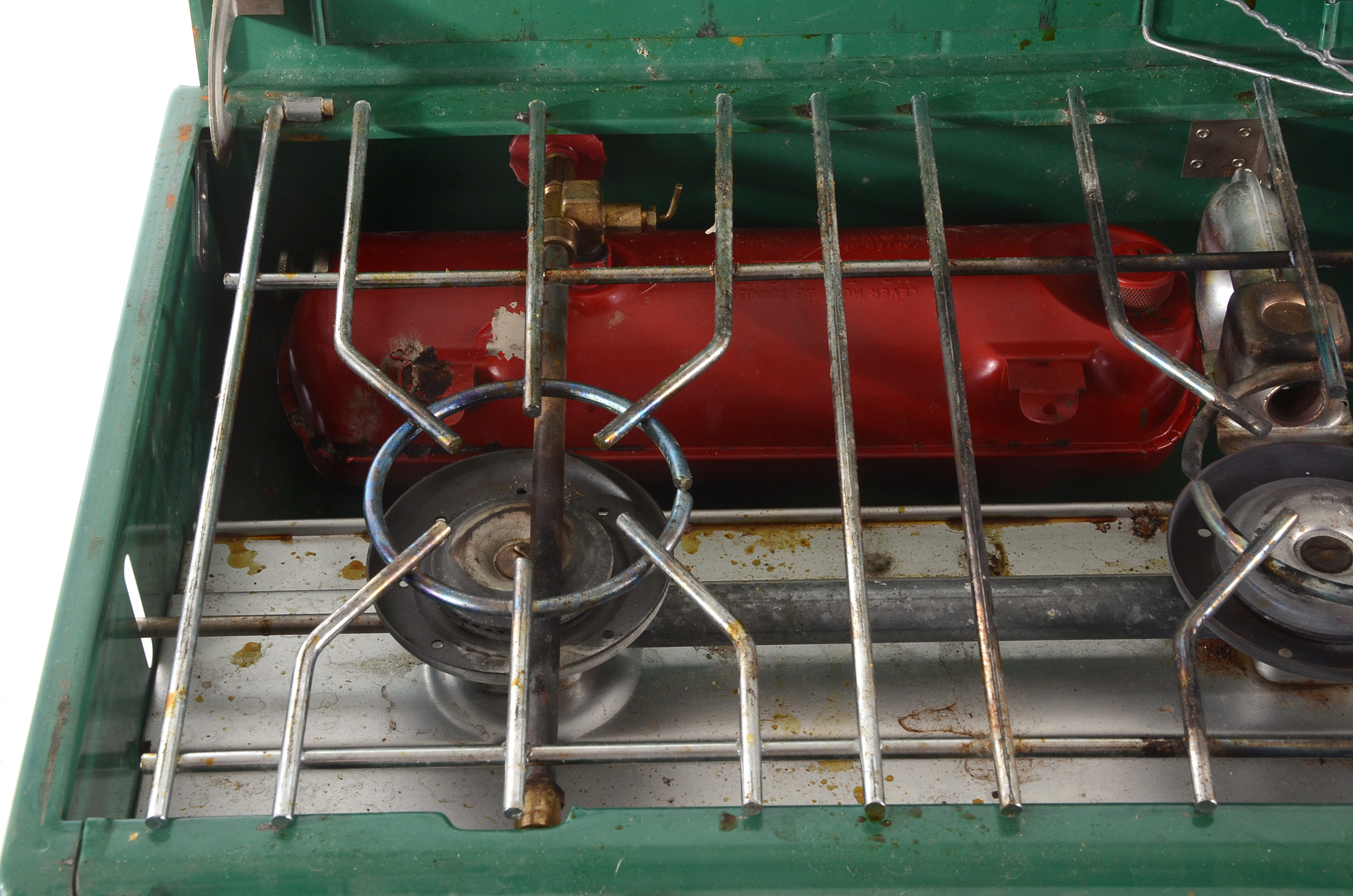 Vintage 1970's Coleman Three Burner Gas Camp Stove