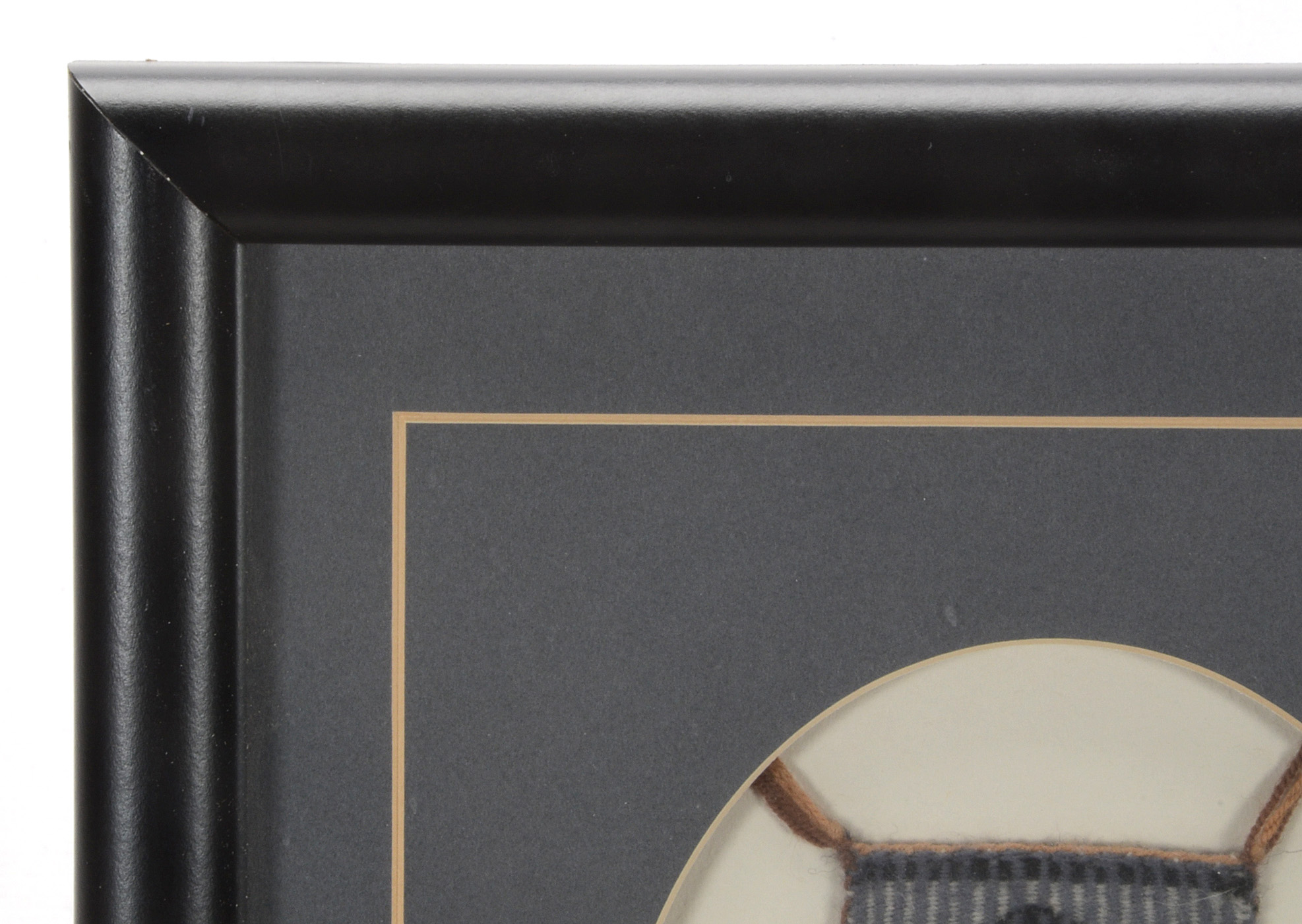 Framed Display of Tribal Weaving and 1978 First Prize Ribbon of Inter-Tribal Indian Ceremonial