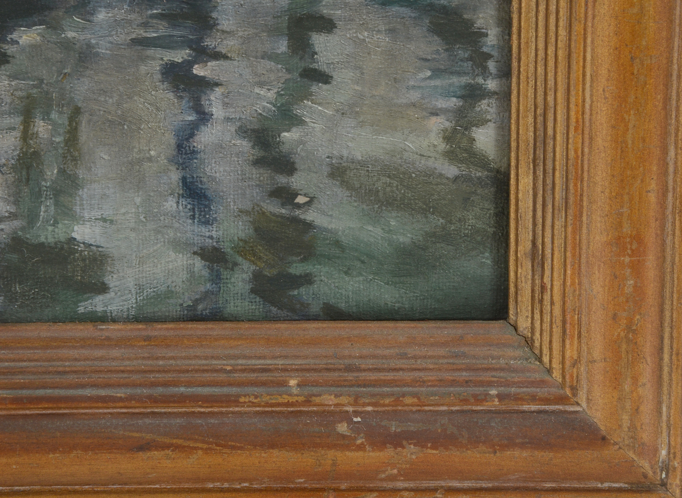 Original Oil on Canvas Harbor Scene