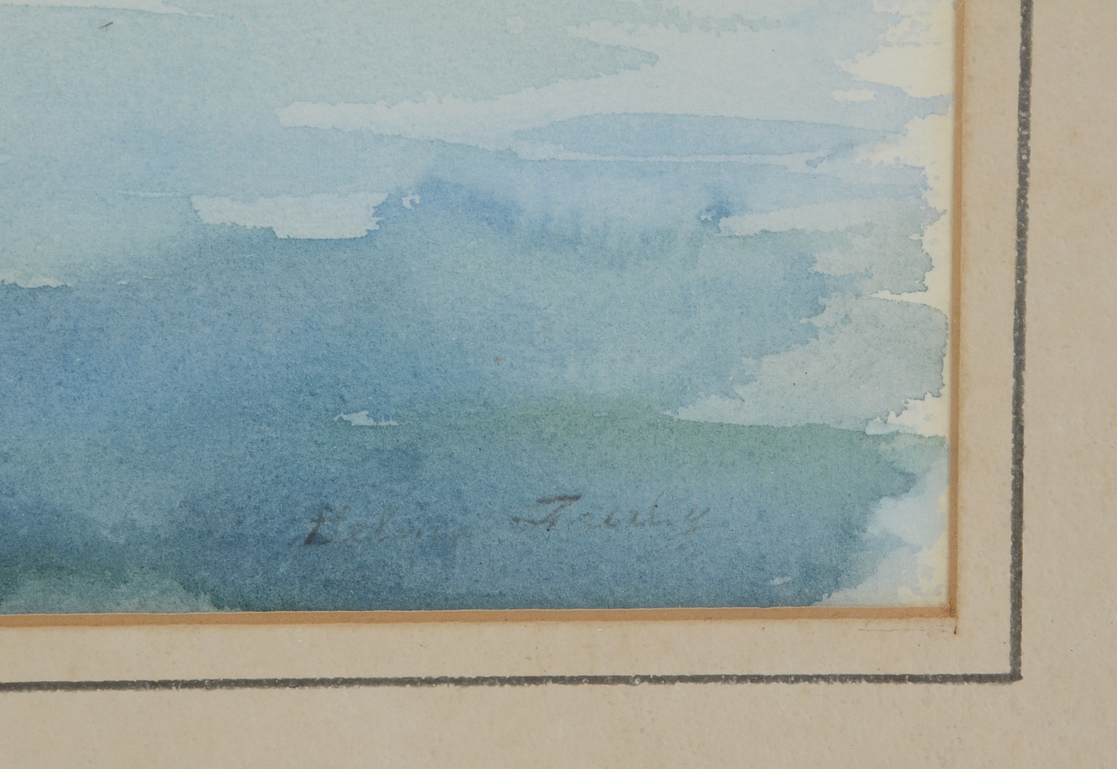 Original Watercolor Painting of a Lake Scene