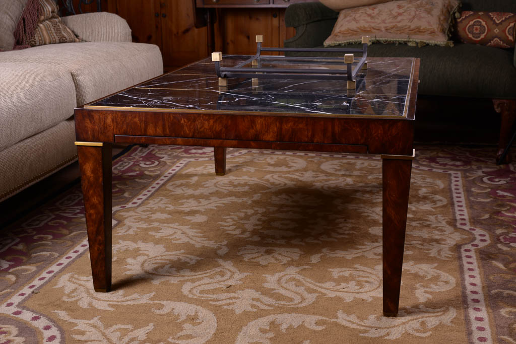 Theodore Alexander Contemporary Marble Coffee Table