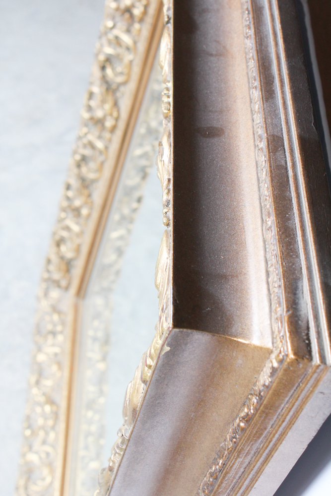 Large Gold-Tone Wall Mirror