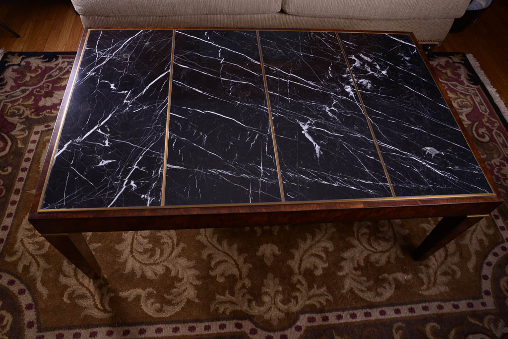 Theodore Alexander Contemporary Marble Coffee Table