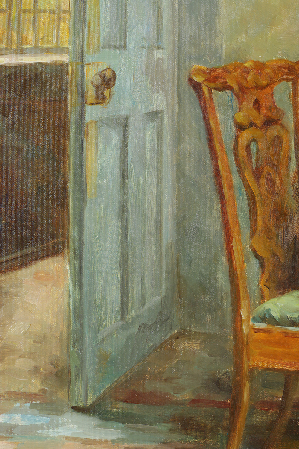 E. Bonington Oil Painting on Canvas Impressionistic Style