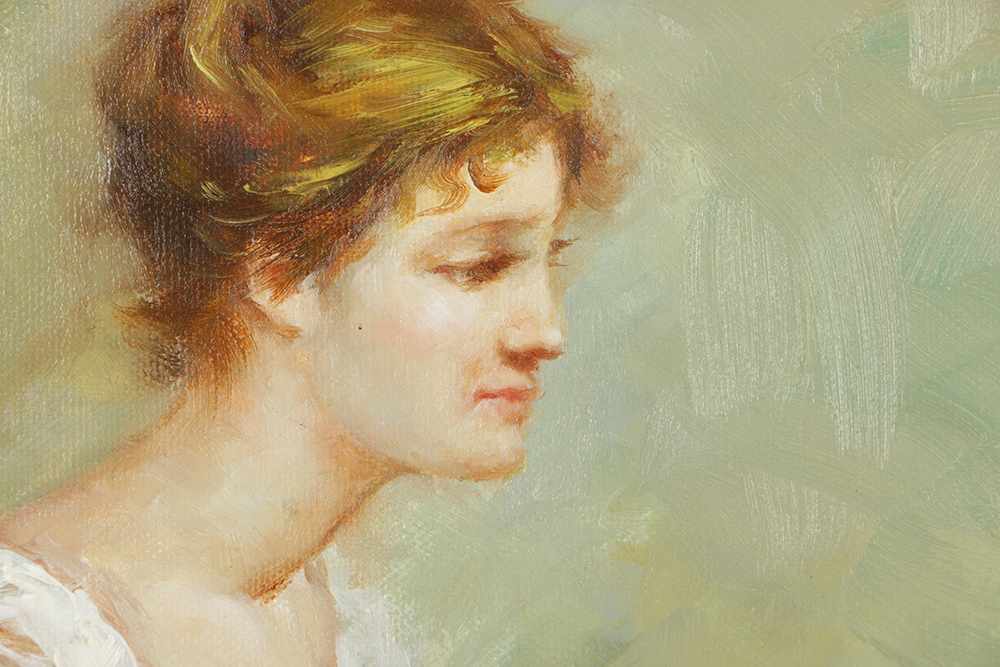 E. Bonington Oil Painting on Canvas Impressionistic Style