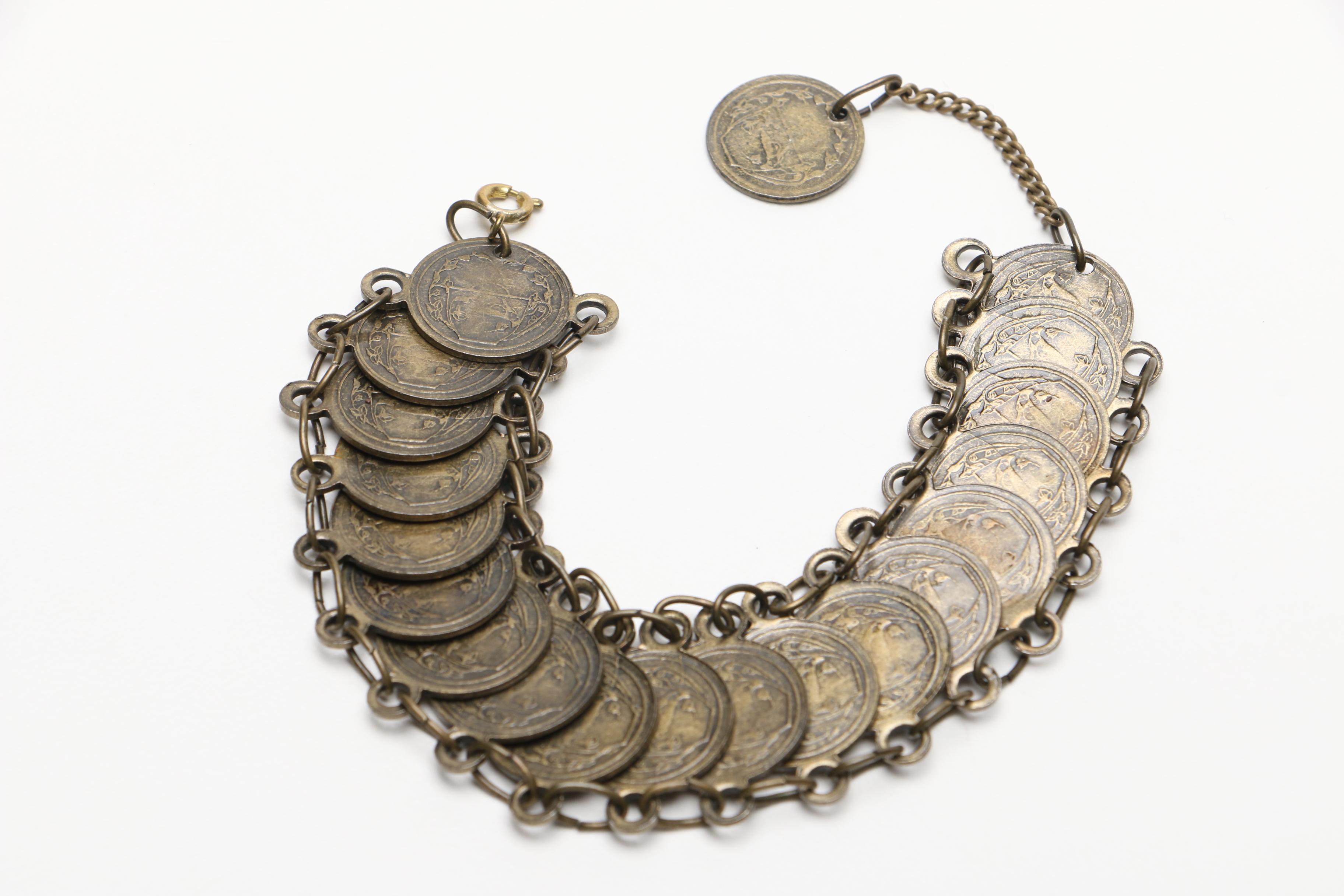 Coin Necklace and Bracelets