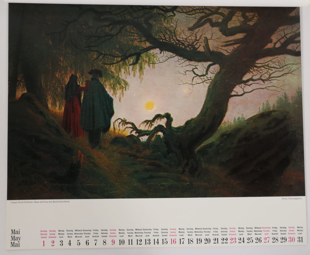 Vintage Calendars With Reproduction Prints