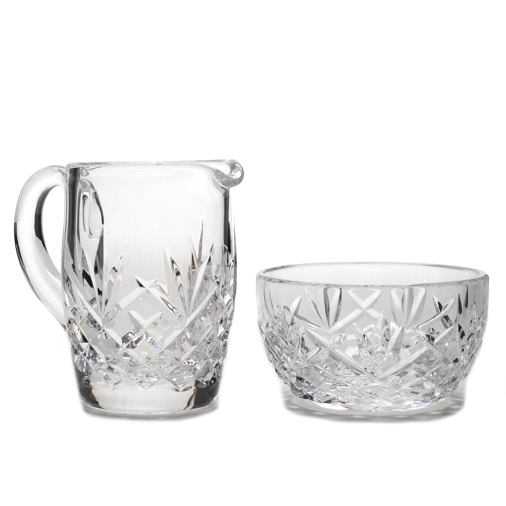 Waterford Crystal "Lismore" Cream and Open Sugar Bowl