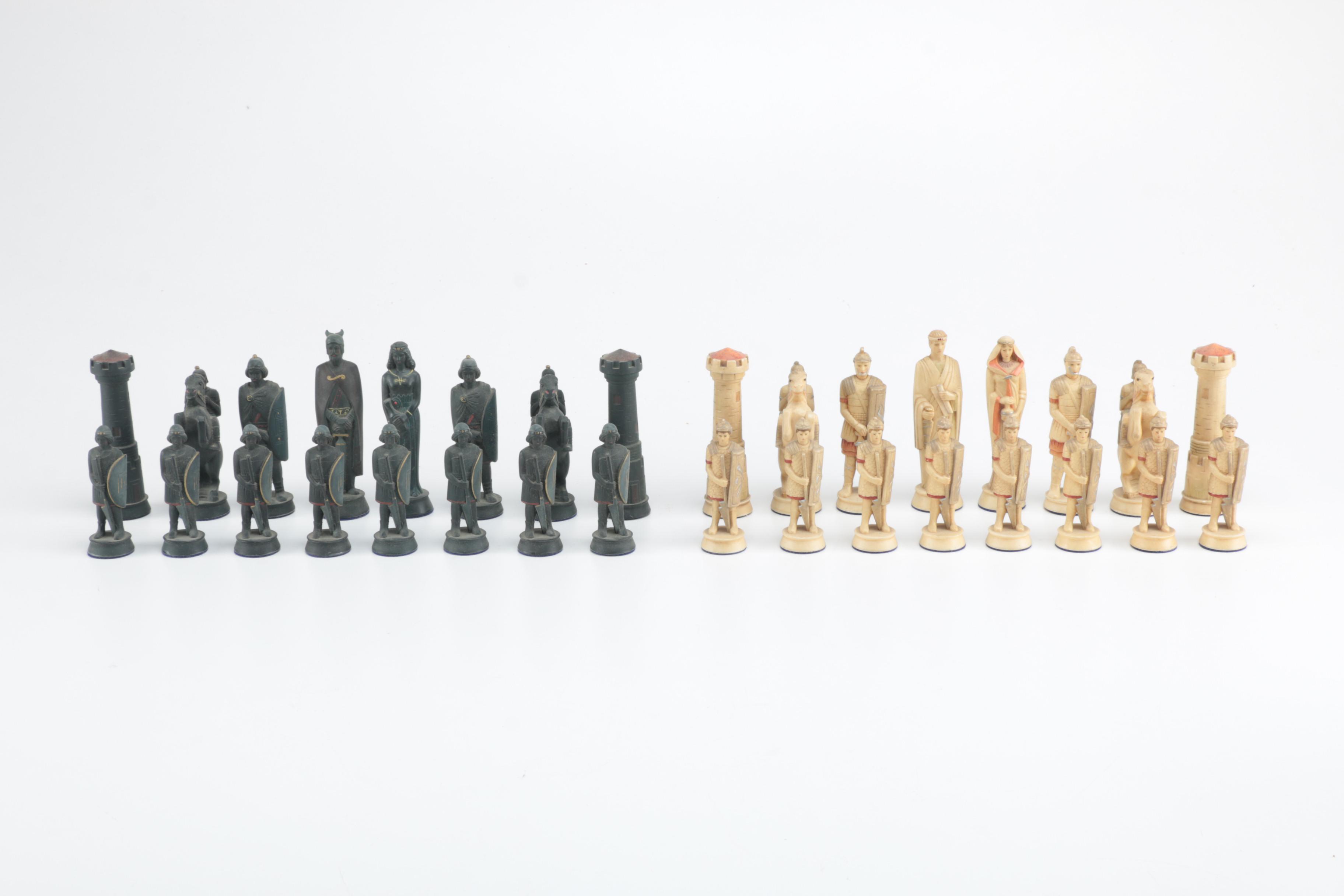 Anri Toriart "Limes" Resin Chess Pieces