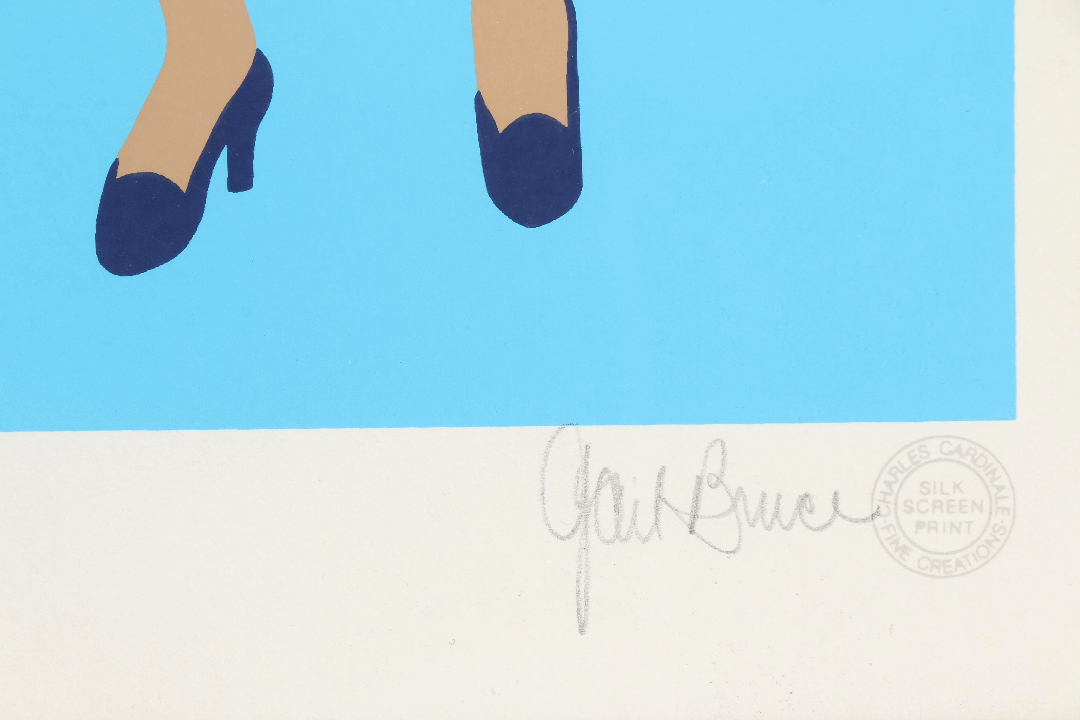 Gail Bruce Limited Edition Serigraph on Paper "Park Bench"