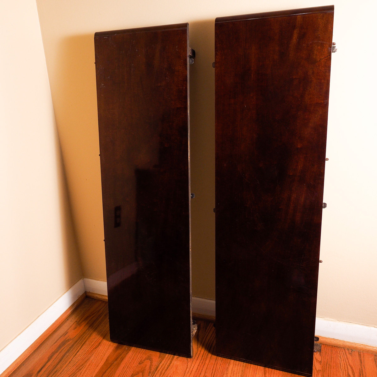 Vintage Duncan Phyfe Style Double Pedestal Dining Table With Leaf Inserts