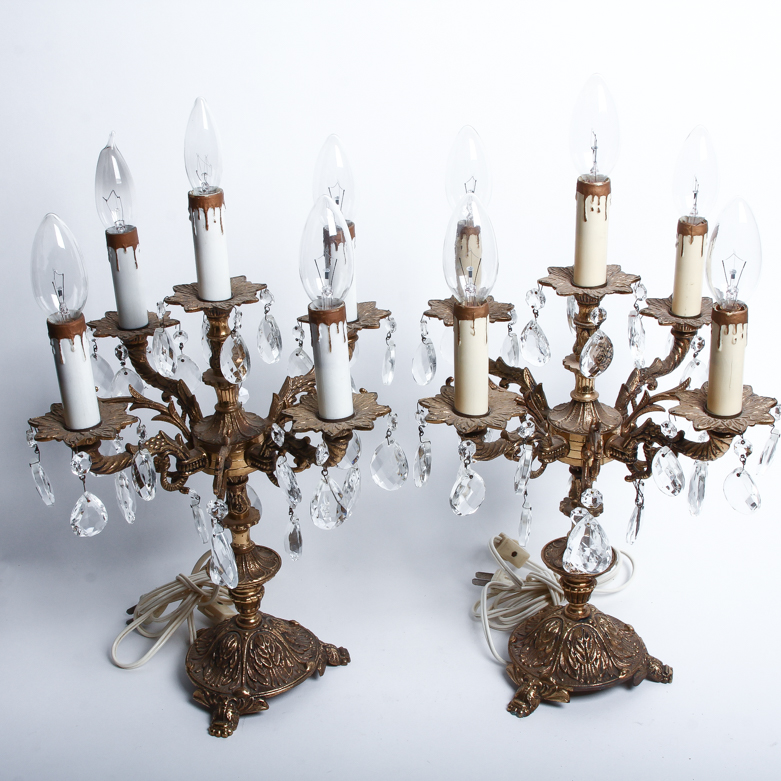 Electric candelabra table lamps sales
