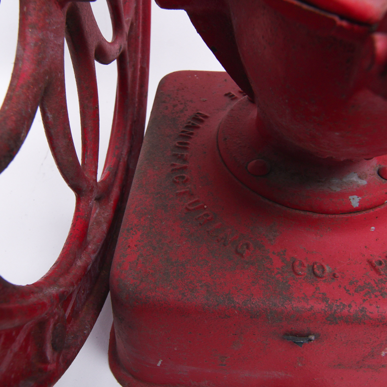 Antique Enterprise MFG. Co. Cast Iron Double Wheel Coffee Mill