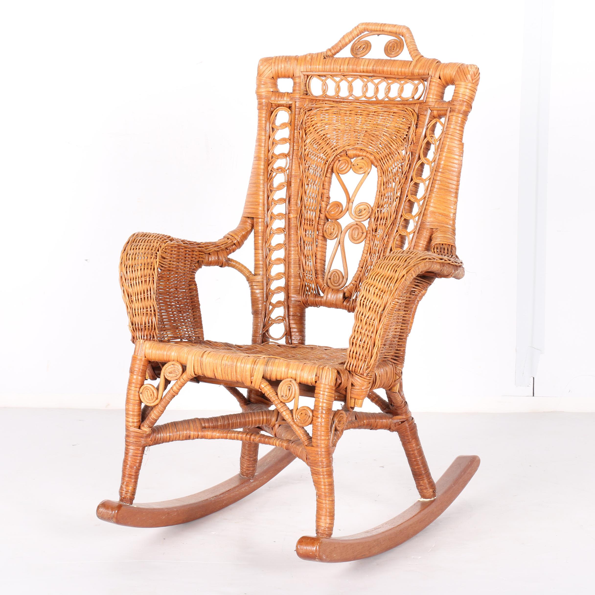 Vintage Children's Wicker Rocking Chair EBTH