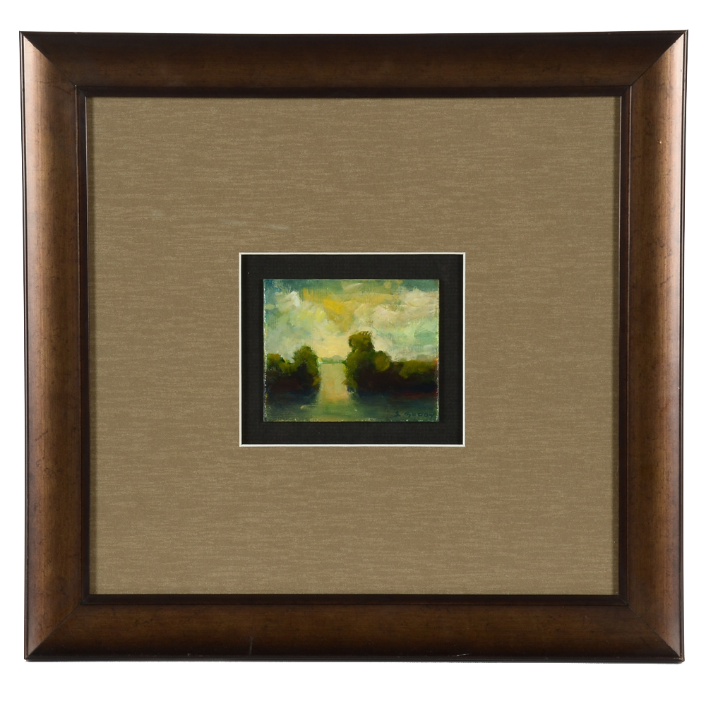 Shannon Godby Original Acrylic Tree Landscape on Panel