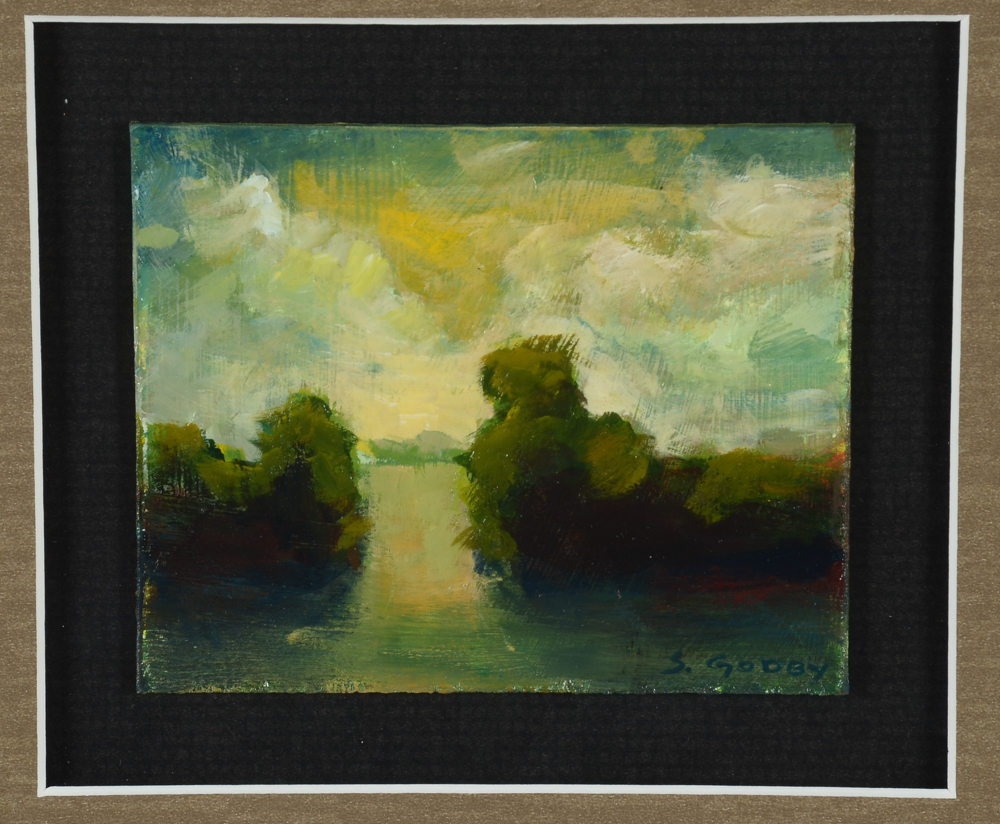 Shannon Godby Original Acrylic Tree Landscape on Panel