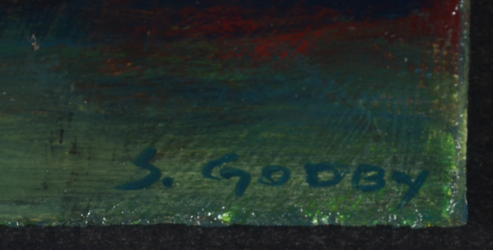 Shannon Godby Original Acrylic Tree Landscape on Panel