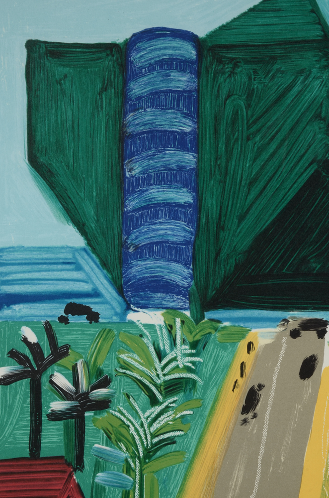 Color Lithograph Poster for David Hockney