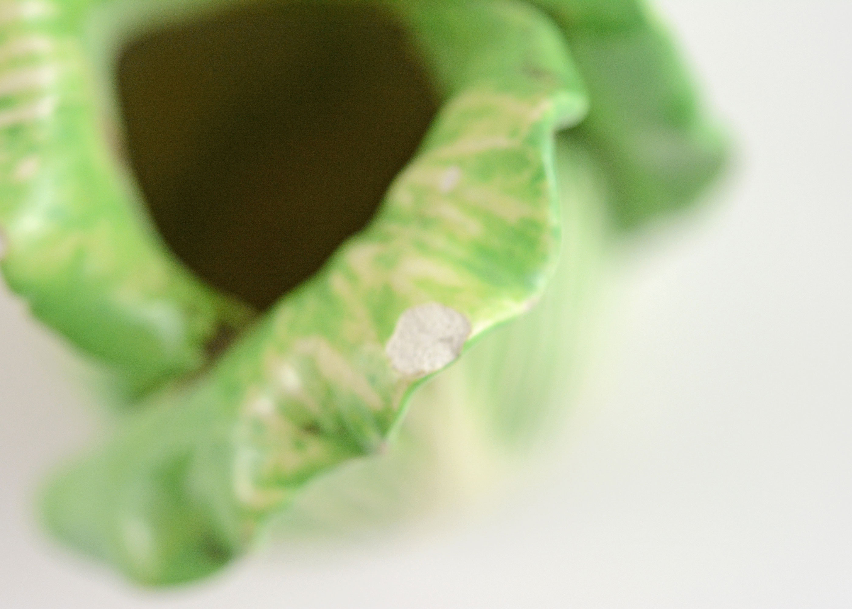 Signed Lettuce Candleholder by Dodie Thayer