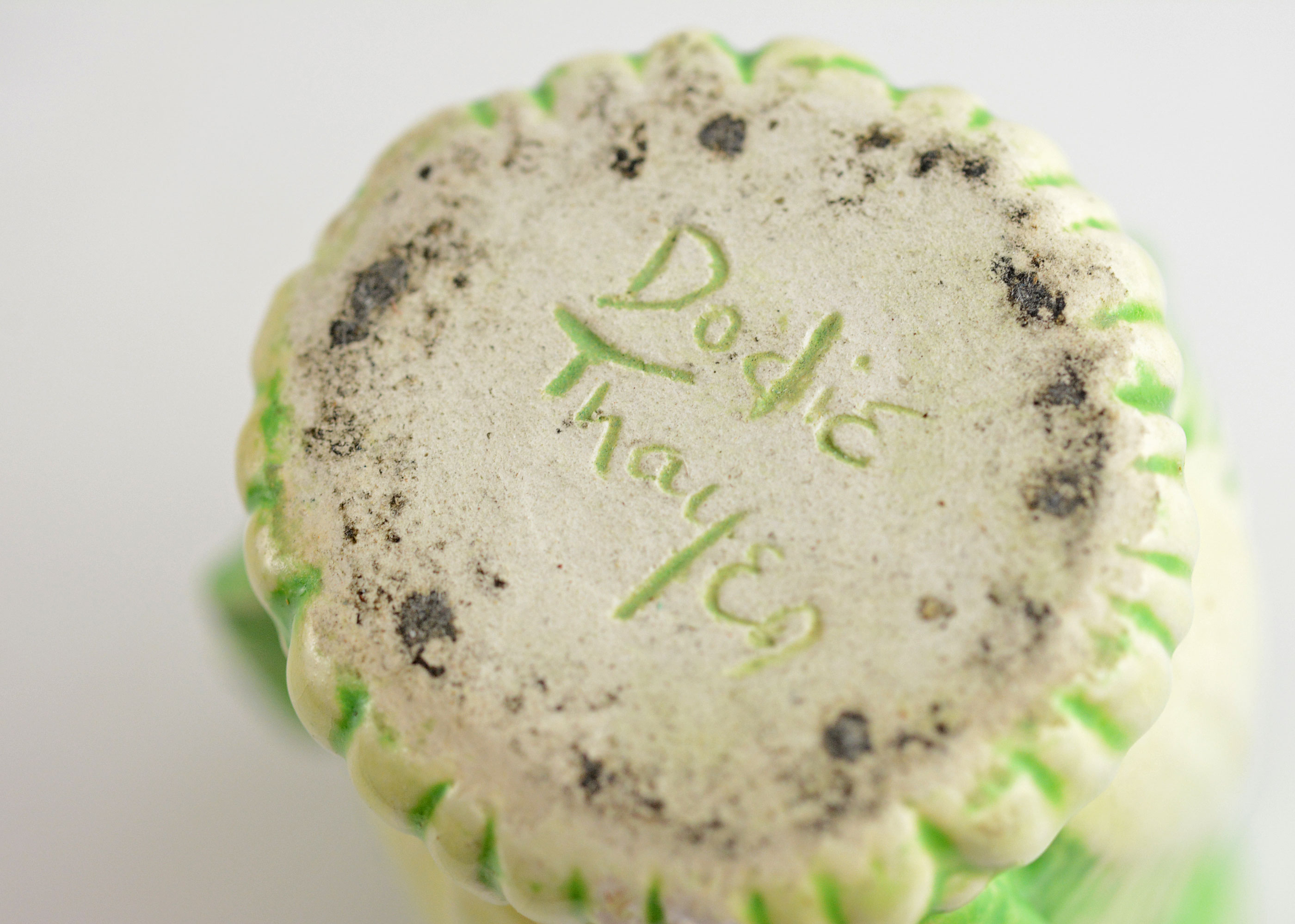 Signed Lettuce Candleholder by Dodie Thayer