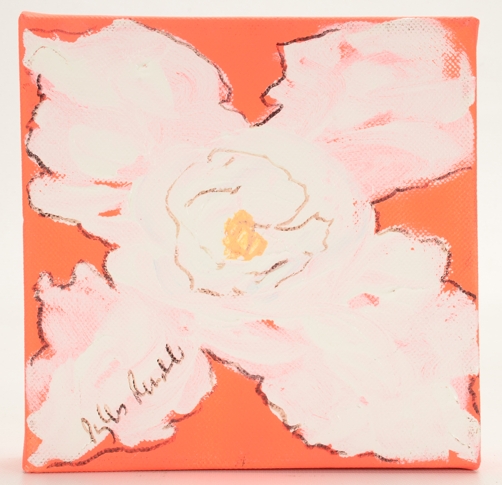 Three Phyllis Rinaldi Original Acrylic Florals on Canvas