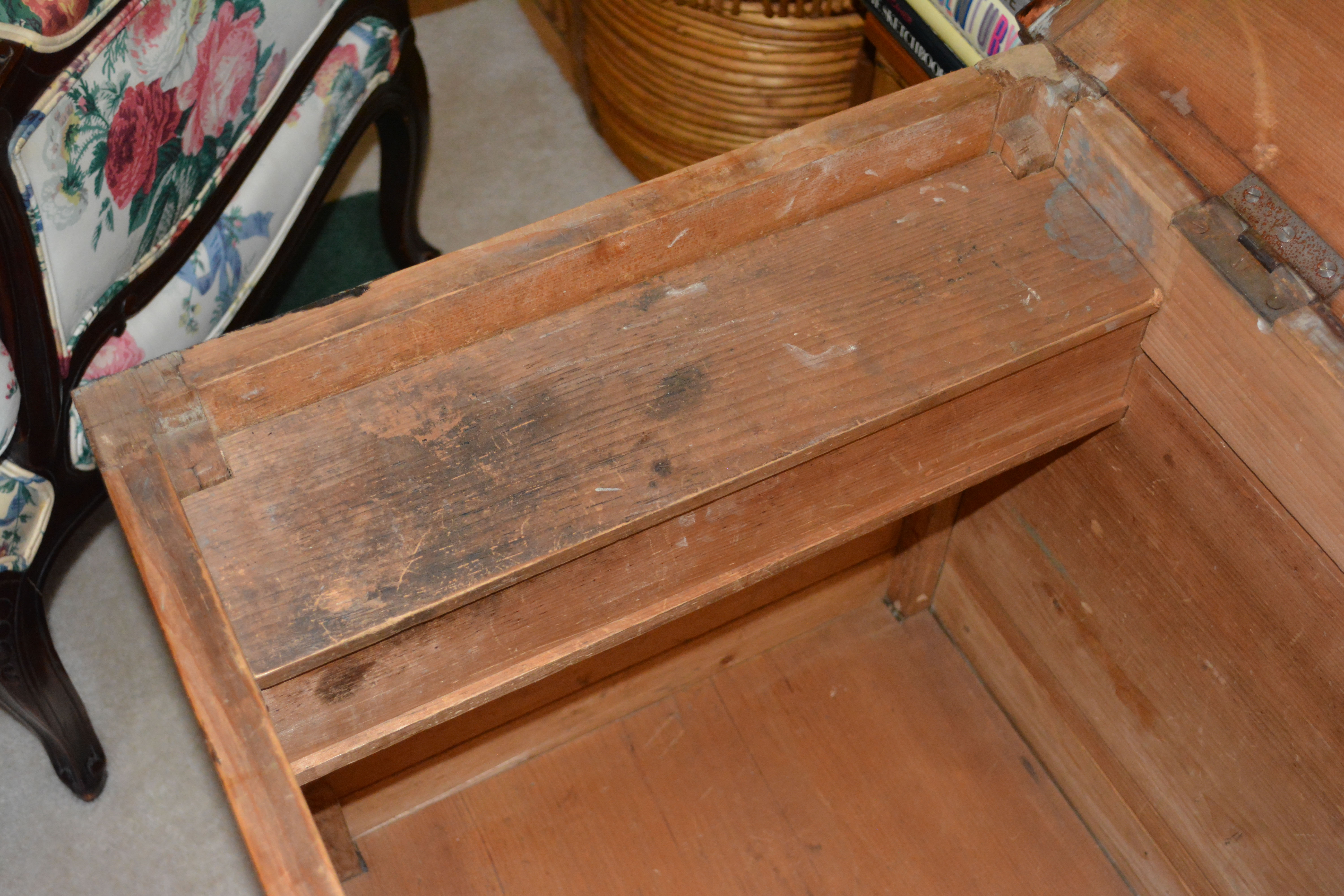 Circa 1820-40 Pine Blanket Chest