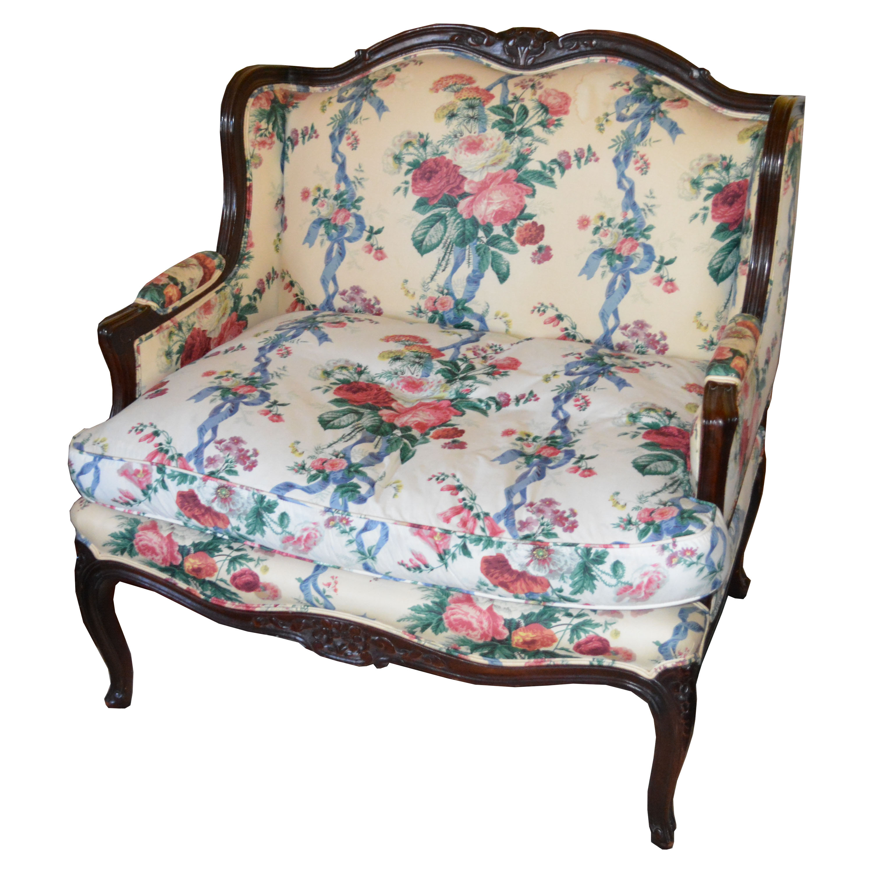 Provincial Louis XV Style Chair and a Half