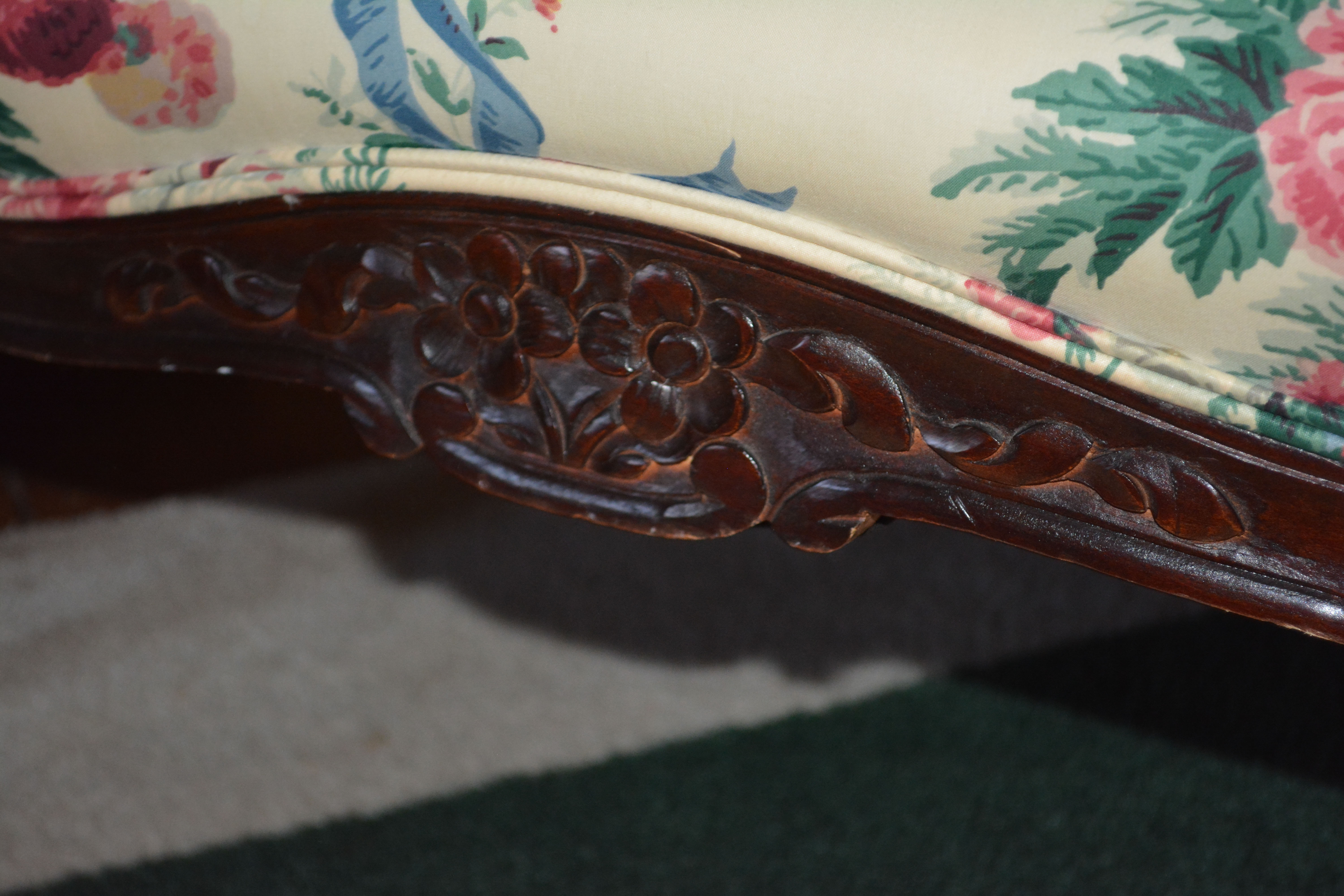 Provincial Louis XV Style Chair and a Half