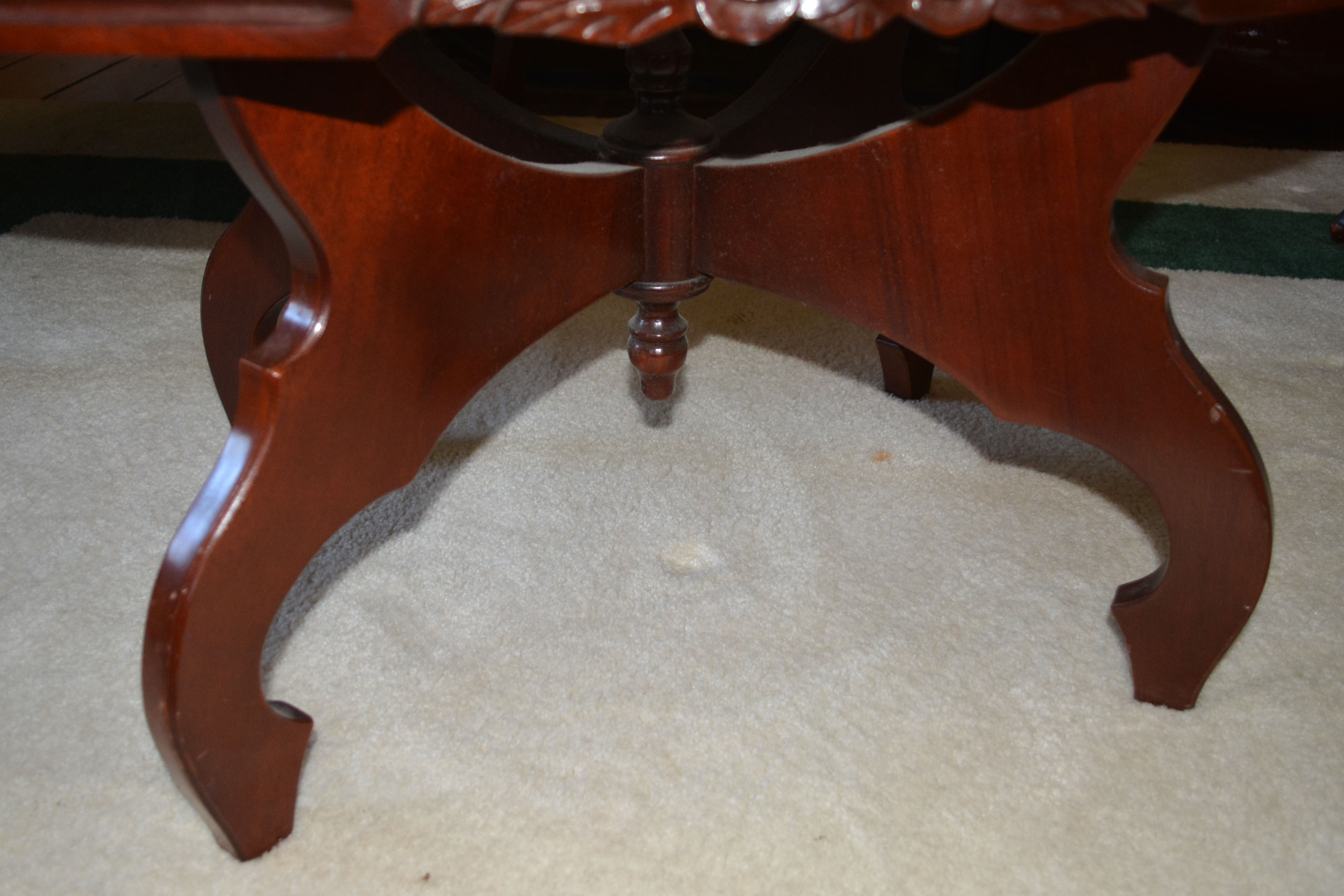 Victorian Style Marble Top Coffee Table