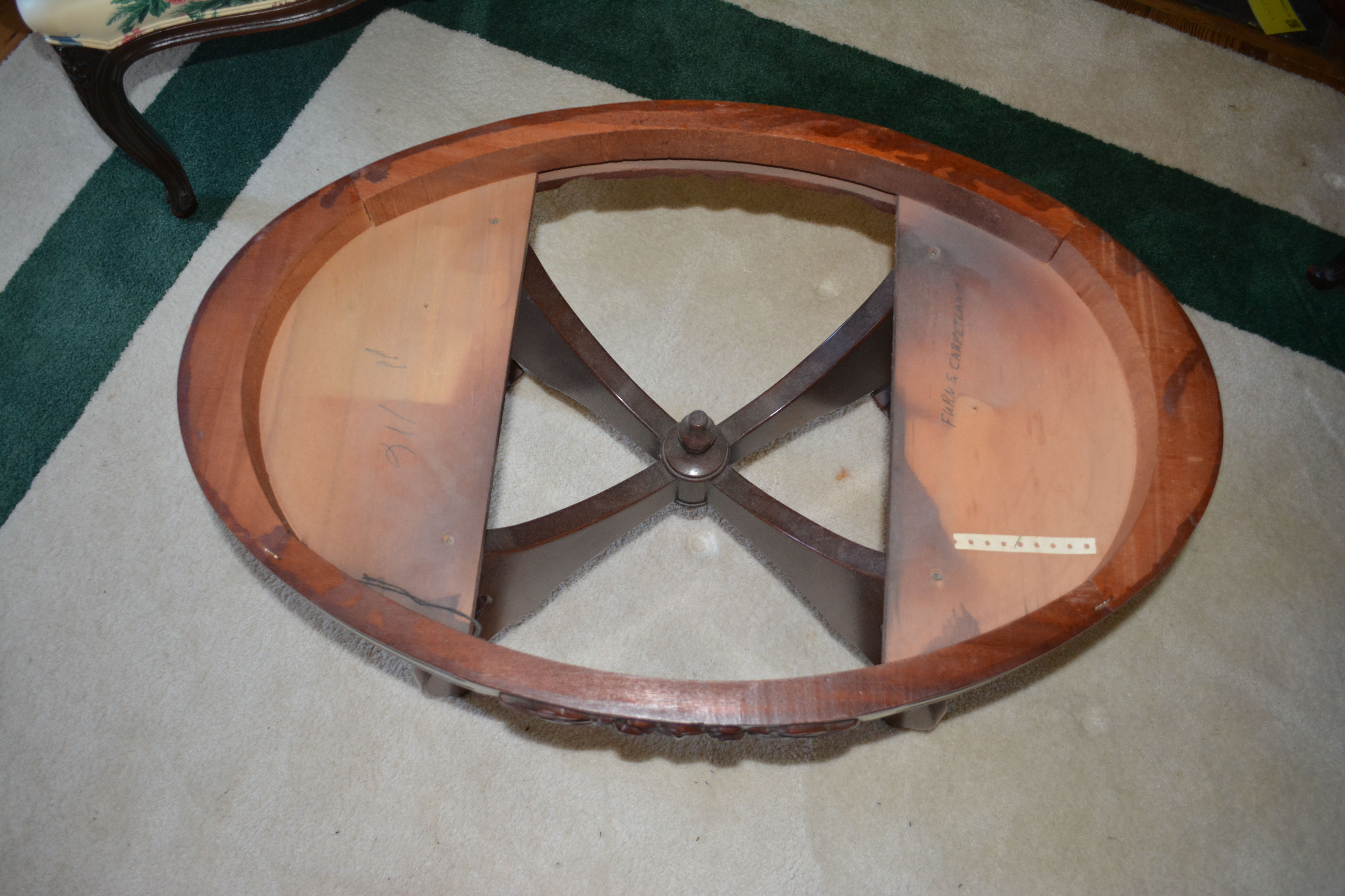 Victorian Style Marble Top Coffee Table