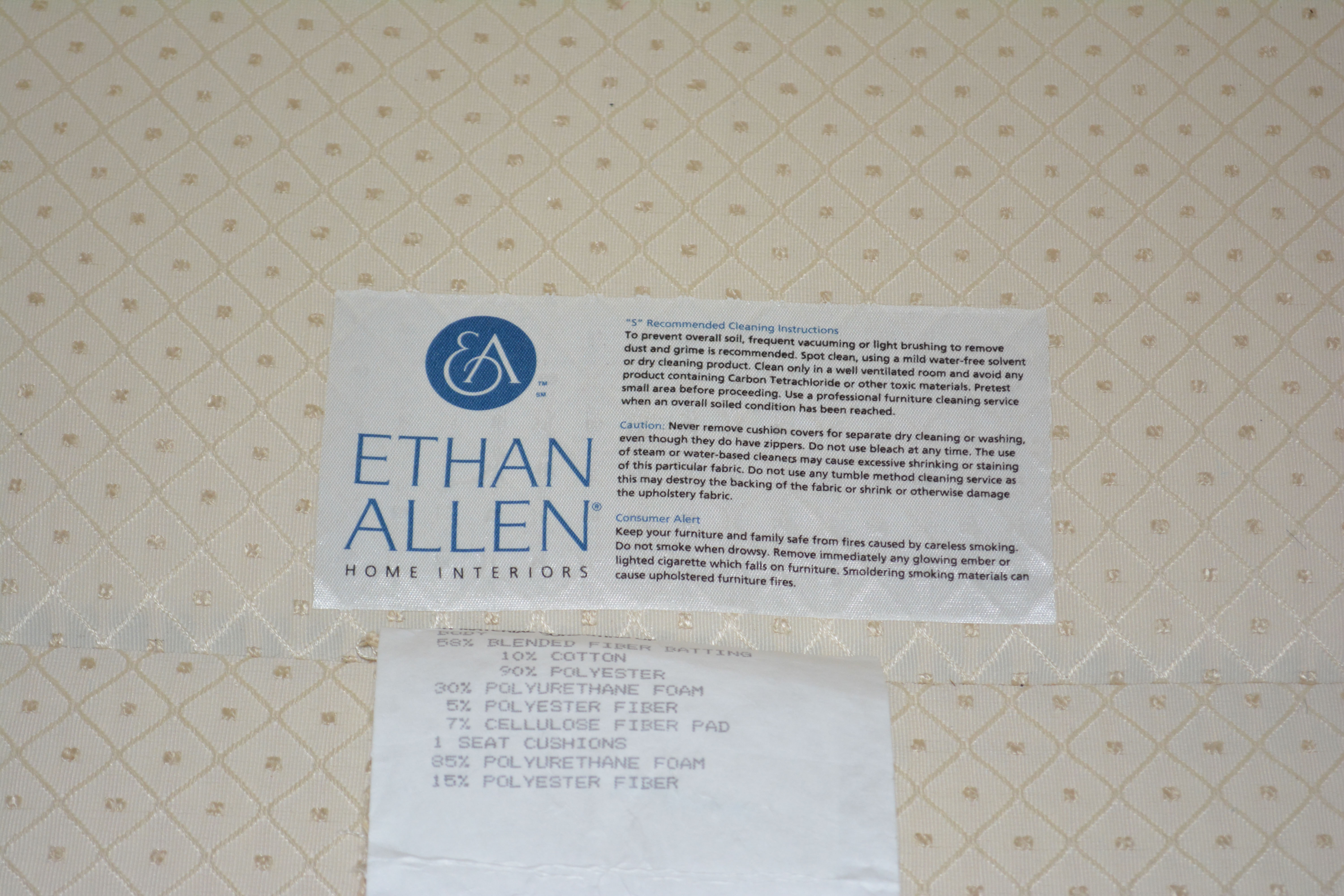 Contemporary Upholstered Wingback Chair by Ethan Allen