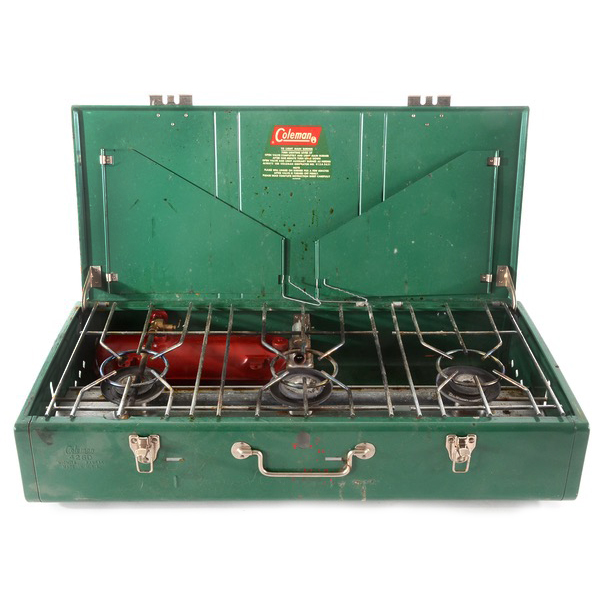 Vintage 1970's Coleman Three Burner Gas Camp Stove