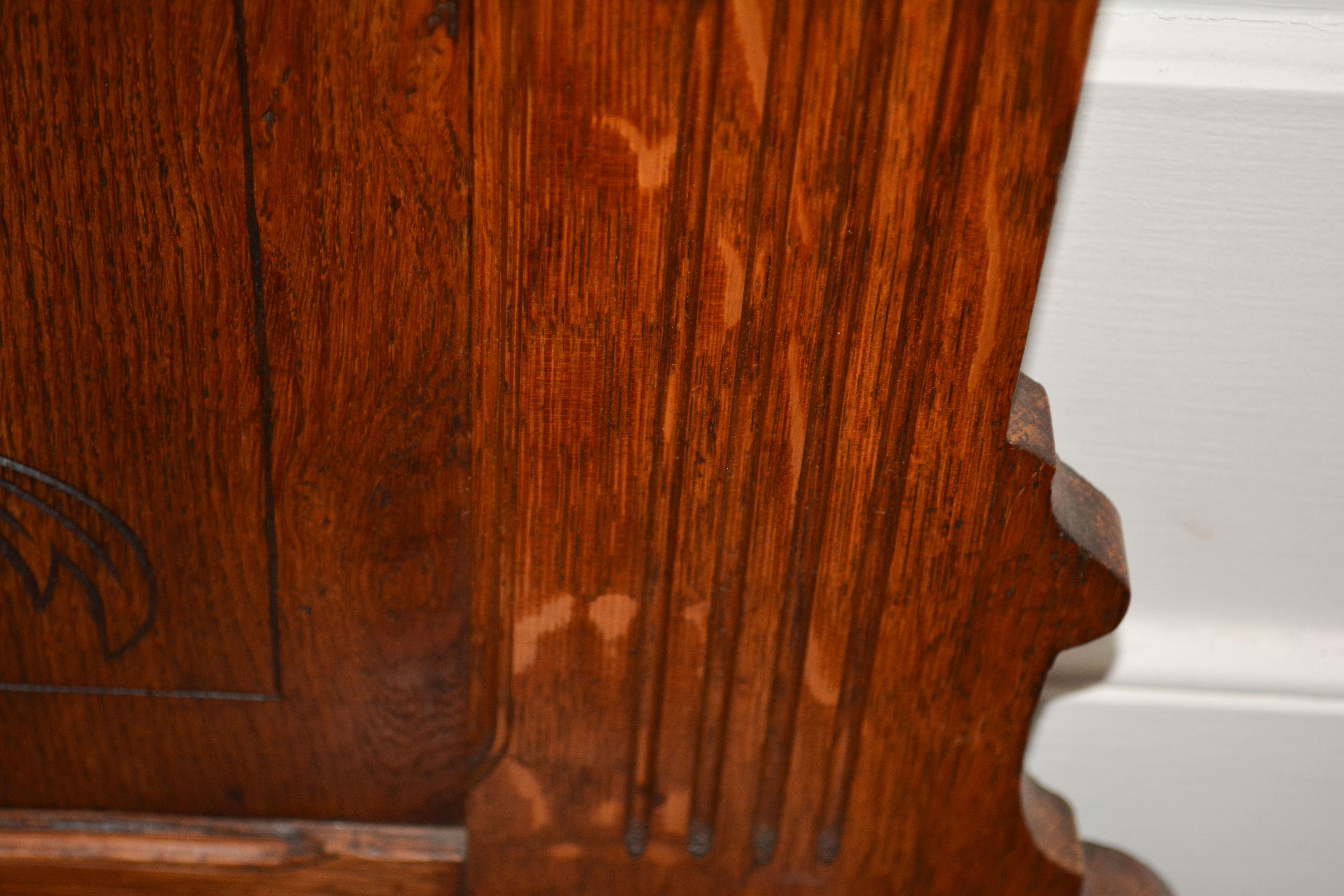 Circa 1900 Oak Mirrored Hall Tree